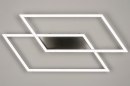 Plafondlamp 12419: design, modern, staal rvs, metaal #1