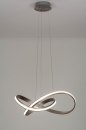 Foto 12420-1: Futuristische LED-Pendelleuchte aus mattem Stahl, dimmbar