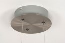 Foto 12420-10: Futuristische led hanglamp in mat staal, dimbaar