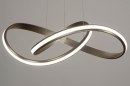 Foto 12420-3: Futuristische LED-Pendelleuchte aus mattem Stahl, dimmbar