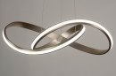 Foto 12420-5: Futuristische LED-Pendelleuchte aus mattem Stahl, dimmbar