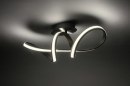 Plafondlamp 12421: design, modern, staal rvs, kunststof #1