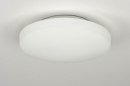 Plafondlamp 12470: modern, glas, wit opaalglas, wit #2