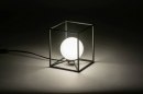 Tafellamp 12506: industrieel, modern, glas, wit opaalglas #1