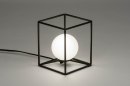 Tafellamp 12506: industrieel, modern, glas, wit opaalglas #4