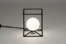 Tafellamp 12506: industrieel, modern, glas, wit opaalglas #5