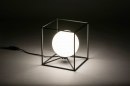 Tafellamp 12507: industrieel, modern, glas, wit opaalglas #1