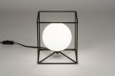 Tafellamp 12507: industrieel, modern, glas, wit opaalglas #5