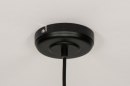 Foto 12587-10: Sfeervolle, stoere hanglamp in mat zwarte kleur, voorzien van open karakter.