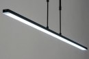 Foto 12661-6: Minimalistische hanglamp voorzien van dimbare led verlichting, uitgevoerd in een mat zwarte kleur.