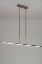 Hanglamp 12662: modern, staal rvs, metaal, langwerpig #1