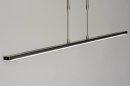Hanglamp 12662: modern, staal rvs, metaal, langwerpig #4