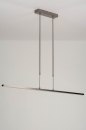 Hanglamp 12662: modern, staal rvs, metaal, langwerpig #8