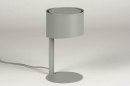 Tischleuchte 12899: modern, Metall, grau, rund #4