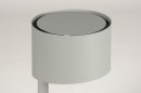 Tischleuchte 12899: modern, Metall, grau, rund #7