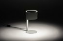 Tischleuchte 12899: modern, Metall, grau, rund #9