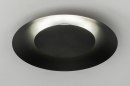 Foto 12908-5: Schwarze LED-Deckenleuchte in rund, auch für das Badezimmer geeignet