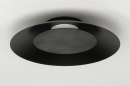 Foto 12908-6: Schwarze LED-Deckenleuchte in rund, auch für das Badezimmer geeignet