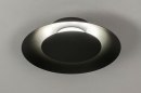 Foto 12909-5: Runde LED-Deckenleuchte in Schwarz, kann auch als schwarze Wandleuchte verwendet werden