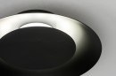 Foto 12909-7: Runde LED-Deckenleuchte in Schwarz, kann auch als schwarze Wandleuchte verwendet werden