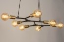 Foto 12977-3: Artistieke hanglamp / fittinglamp voorzien van zeven fittingen.