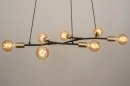 Foto 12977-4: Artistieke hanglamp / fittinglamp voorzien van zeven fittingen.