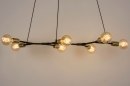 Foto 12977-5: Artistieke hanglamp / fittinglamp voorzien van zeven fittingen.
