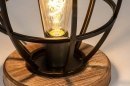 Tischleuchte 12996: Industrielook, modern, coole Lampen grob, Holz #6