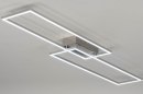 Foto 13101-4: Moderne, minimalistische plafondlamp uitgevoerd in staal en voorzien van led verlichting en instelbare lichtkleur. 