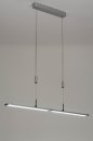 Hanglamp 13103: modern, kunststof, metaal, zilvergrijs #1