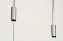 Hanglamp 13103: modern, kunststof, metaal, zilvergrijs #13