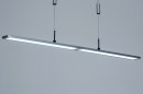 Hanglamp 13103: modern, kunststof, metaal, zilvergrijs #3