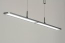 Hanglamp 13103: modern, kunststof, metaal, zilvergrijs #4
