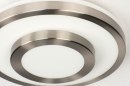 Plafondlamp 13141: modern, glas, wit opaalglas, staal rvs #4