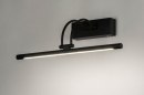 Wandlamp 13150: modern, metaal, zwart, mat #1