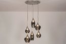 Hanglamp 13152: modern, glas, staal rvs, metaal #15