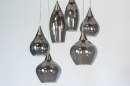 Hanglamp 13152: modern, eigentijds klassiek, glas, staal rvs #6