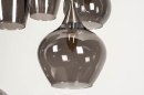 Hanglamp 13152: modern, eigentijds klassiek, glas, staal rvs #9