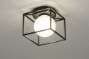 Plafondlamp 13243: industrieel, modern, glas, wit opaalglas #7