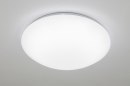 Plafondlamp 13244: modern, kunststof, wit, rond #1