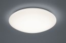 Plafondlamp 13244: modern, kunststof, wit, rond #6