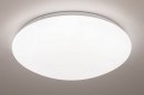 Plafondlamp 13249: modern, kunststof, wit, mat #4