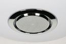 Plafondlamp 13250: modern, kunststof, wit, chroom #10
