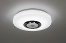 Plafondlamp 13250: modern, kunststof, wit, chroom #2