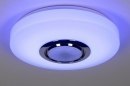 Plafondlamp 13250: modern, kunststof, wit, chroom #5