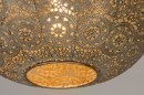 Foto 13463-3: Romantische, sfeervolle plafondlamp in gouden kleur geschikt voor led verlichting. 