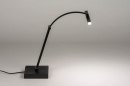 Foto 13468-1: Zwarte Bureaulamp met Dimmer en Led Lamp