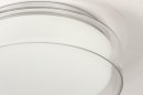Plafondlamp 13524: modern, glas, wit opaalglas, helder glas #5