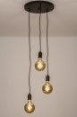 Hanglamp 13532: landelijk, modern, metaal, zwart #1