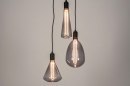 Hanglamp 13532: landelijk, modern, metaal, zwart #13